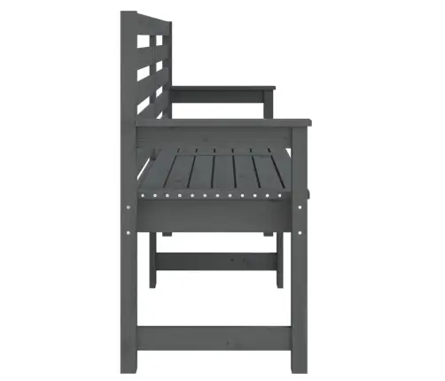 Dārza Sols, Pelēks, 159,5X48X91,5 Cm, Priedes Masīvkoks Vidaxl