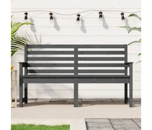 Dārza Sols, Pelēks, 159,5X48X91,5 Cm, Priedes Masīvkoks Vidaxl