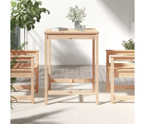 Sodo Stalas, 82,5X82,5X110cm Pušies Medienos Masyvas