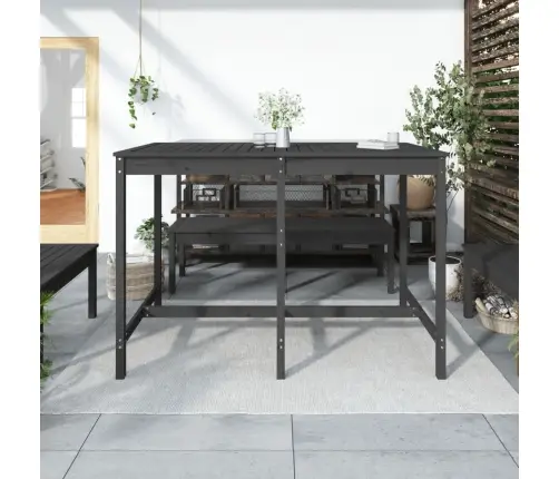 Dārza Galds, Pelēks, 159,5X82,5X110 Cm, Priedes Masīvkoks Vidaxl