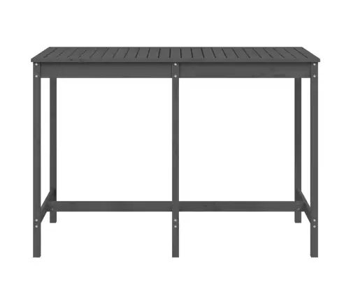 Dārza Galds, Pelēks, 159,5X82,5X110 Cm, Priedes Masīvkoks Vidaxl