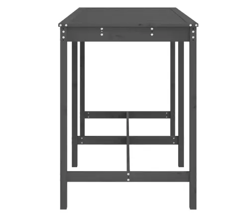 Dārza Galds, Pelēks, 159,5X82,5X110 Cm, Priedes Masīvkoks Vidaxl