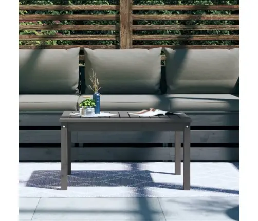 Dārza Galds, 82,5X50,5X45 Cm, Priedes Masīvkoks, Pelēks Vidaxl