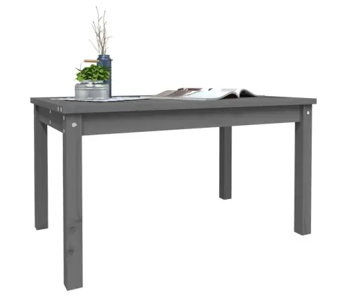 Dārza Galds, 82,5X50,5X45 Cm, Priedes Masīvkoks, Pelēks Vidaxl
