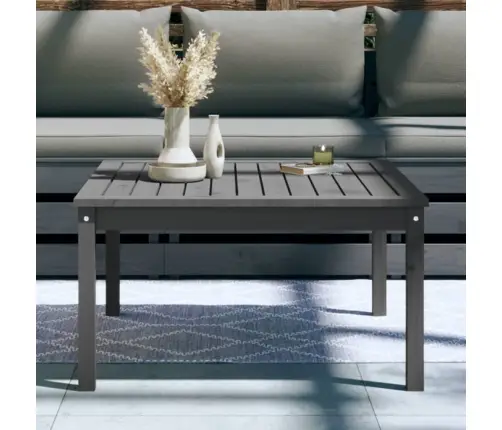 Sodo Stalas, Pilkas, 82,5X82,5X45cm Pušies Medienos Masyvas