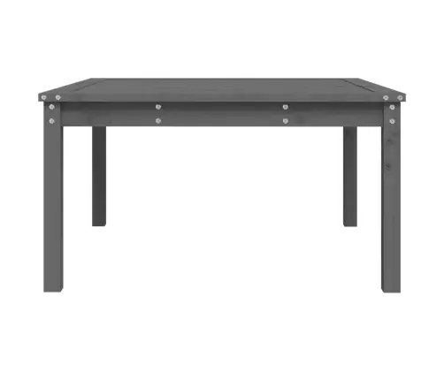 Sodo Stalas, Pilkas, 82,5X82,5X45cm Pušies Medienos Masyvas