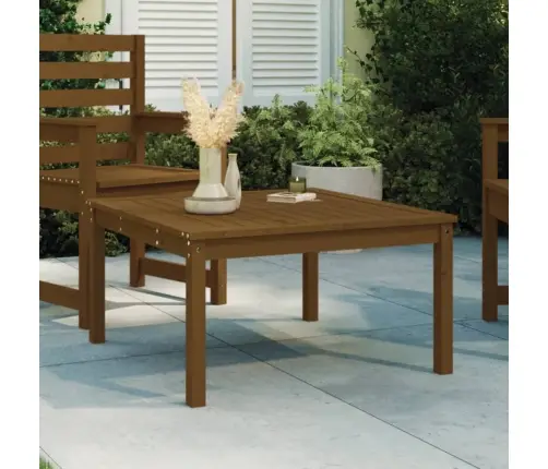 Dārza Galds, Medus Brūns, 82,5X82,5X45 Cm, Priedes Masīvkoks Vidaxl