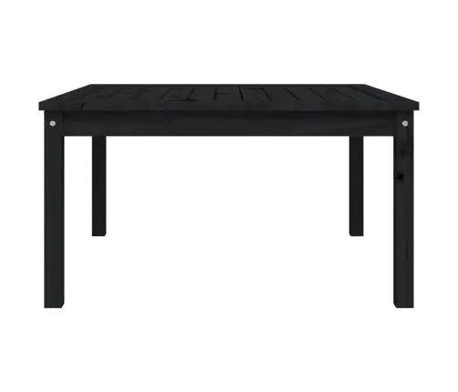 Sodo Stalas, Juodas, 82,5X82,5X45cm Pušies Medienos Masyvas