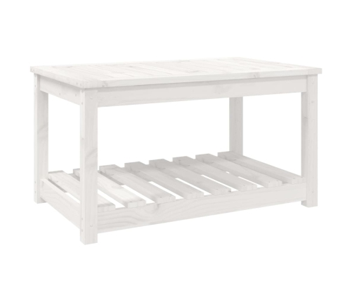 Sodo Stalas, Baltas, 82,5X50,5X45cm Pušies Medienos Masyvas