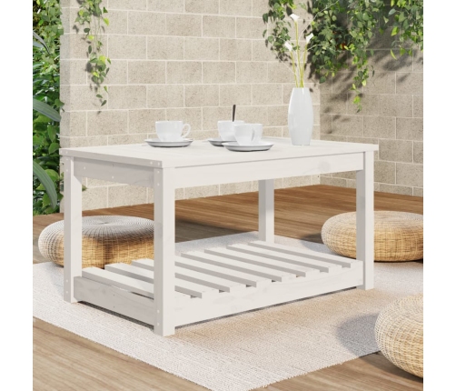 Sodo Stalas, Baltas, 82,5X50,5X45cm Pušies Medienos Masyvas
