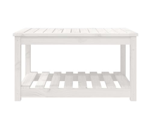 Sodo Stalas, Baltas, 82,5X50,5X45cm Pušies Medienos Masyvas