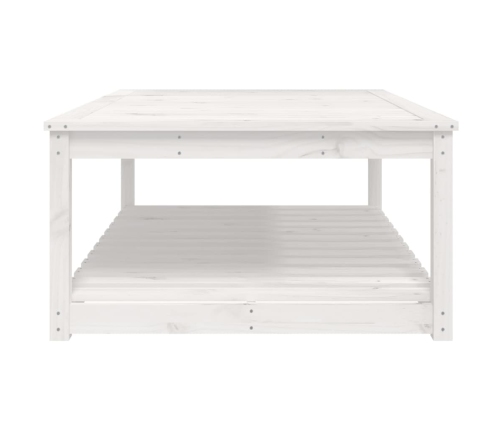 Sodo Stalas, Baltas, 121X82,5X45cm Pušies Medienos Masyvas