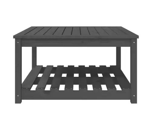 Sodo Stalas, Pilkas, 82,5X82,5X45cm Pušies Medienos Masyvas