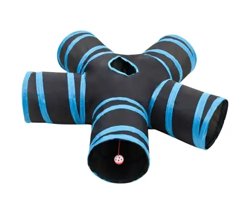 5-Suunaline Kassitunnel, Must Ja Sinine, 25 cm Polüester