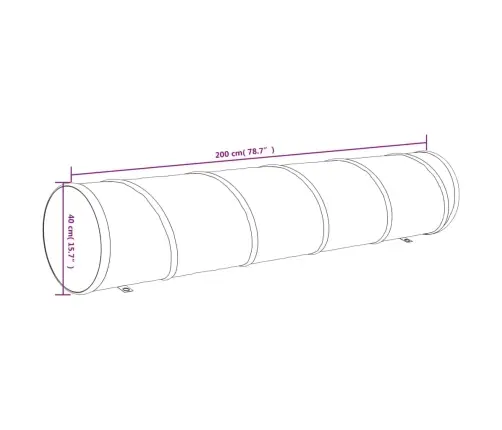 Tunelis Šunims, Mėlynos Spalvos, 40X200cm Poliesteris