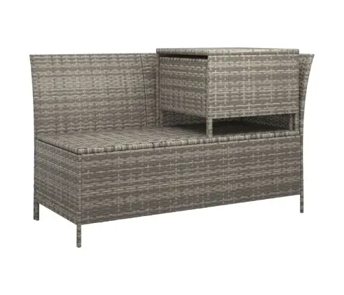 4-Daļīgs Dārza Atpūtas Mēbeļu Komplekts, Pelēka Pe Rotangpalma Vidaxl