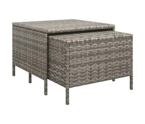 4-Daļīgs Dārza Atpūtas Mēbeļu Komplekts, Pelēka Pe Rotangpalma Vidaxl