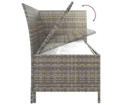 4-Daļīgs Dārza Atpūtas Mēbeļu Komplekts, Pelēka Pe Rotangpalma Vidaxl