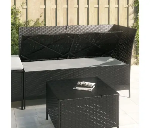 3-Osaline Aiamööblikomplekt Patjadega, Must, Polürotang