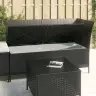 3-Osaline Aiamööblikomplekt Patjadega, Must, Polürotang