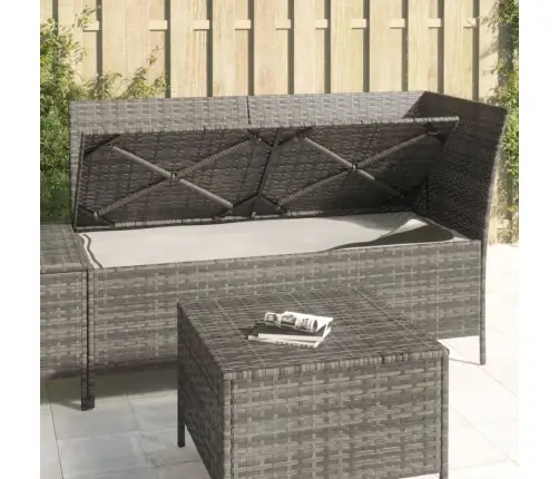 3-Daļīgs Dārza Atpūtas Mēbeļu Komplekts, Pelēka Pe Rotangpalma Vidaxl