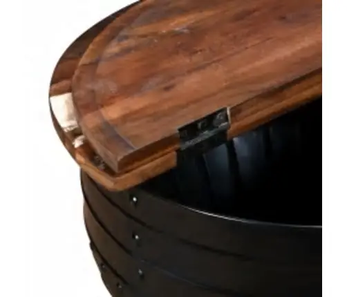 Kafijas Galdiņš, 50X39,5 Cm, Melns, Pārstrādāts Masīvkoks Vidaxl Kafijas Galdiņš, 50X39,5 Cm, Melns, Pārstrādāts Masīvkoks Vidaxl