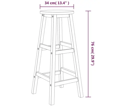 3-Osaline Baarikomplekt, Akaatsiapuit