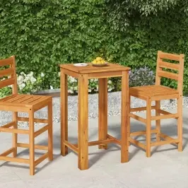 Sodo Baro Stalas, 60X60X105cm Akacijos Medienos Masyvas