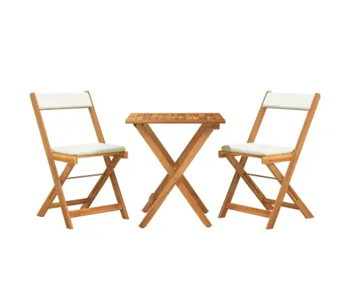 3-Osaline Kokkupandav Bistrookomplekt Patjadega, Akaatsiapuit