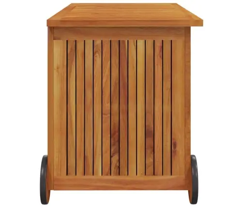 Dārza Uzglabāšanas Kaste Ar Riteņiem, 90X50X58Cm, Akācijas Koks Vidaxl