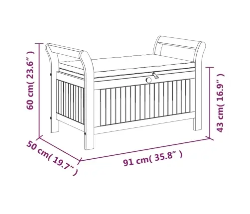 Aia Hoiupink Istmepadjaga, 91 cm Akaatsiapuit