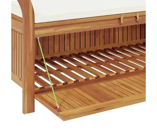 Sodo Suoliukas-Daiktadėžė Su Pagalvėle, 126cm Akacijos Masyvas