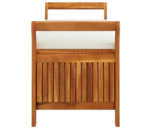 Sodo Suoliukas-Daiktadėžė Su Pagalvėle, 126cm Akacijos Masyvas