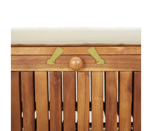 Sodo Suoliukas-Daiktadėžė Su Pagalvėle, 126cm Akacijos Masyvas