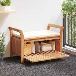 Sols Ar Glabāšanas Nodalījumu, 126 Cm, Akācijas Masīvkoks Vidaxl