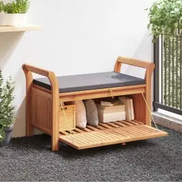 Sols Ar Glabāšanas Nodalījumu, 91 Cm, Akācijas Masīvkoks Vidaxl