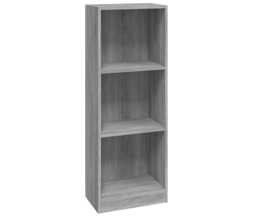 3-Līmeņu Grāmatplaukts, Pelēks, 40X24X109 Cm, Inženierijas Koks Vidaxl