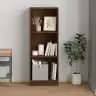 3 Riiuliga Raamaturiiul, Pruun Tamm, 40X24X109 cm Tehispuit
