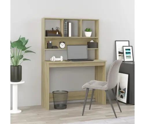 Rašomasis Stalas Su Lentynomis, Ąžuolo, 102X45X148cm Mediena