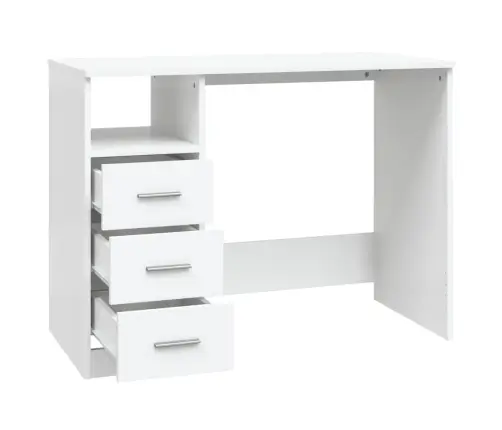 Rakstāmgalds Ar Atvilktnēm, Balts, 102X50X76 Cm Vidaxl