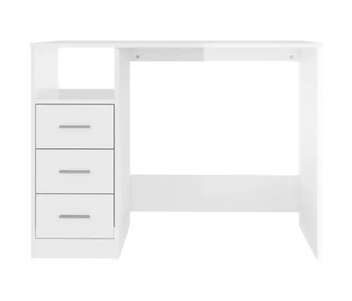 Rakstāmgalds Ar Atvilktnēm, Spīdīgi Balts, 102X50X76 Cm Vidaxl Rakstāmgalds Ar Atvilktnēm, Spīdīgi Balts, 102X50X76 Cm Vidaxl