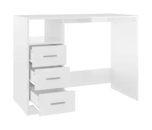 Rakstāmgalds Ar Atvilktnēm, Spīdīgi Balts, 102X50X76 Cm Vidaxl Rakstāmgalds Ar Atvilktnēm, Spīdīgi Balts, 102X50X76 Cm Vidaxl