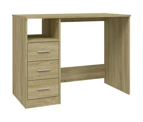 Rakstāmgalds Ar Atvilktnēm, Ozolkoka Krāsa, 102X50X76 Cm, Koks Vidaxl