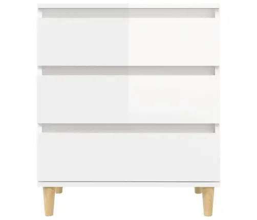 Kumode, Spīdīgi Balta, 60X35X70 Cm, Inženierijas Koks Vidaxl