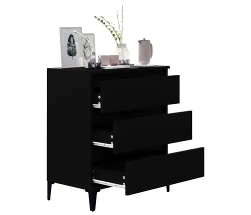 Kumode, Melns, 60X35X70 Cm, Inženierijas Koks Vidaxl