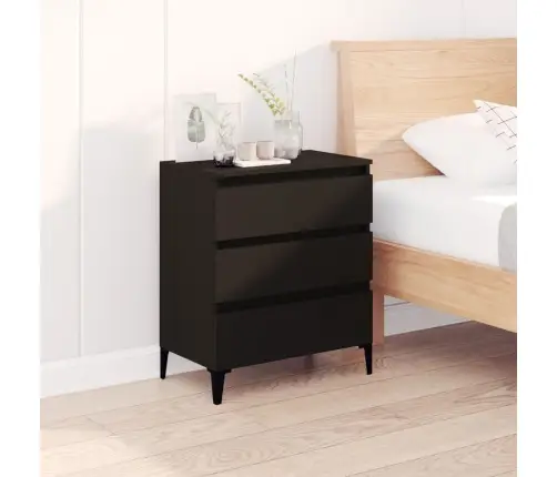 Kumode, Melns, 60X35X70 Cm, Inženierijas Koks Vidaxl