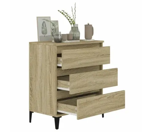 Kumode, Ozolkoka Krāsā, 60X35X70 Cm, Inženierijas Koks Vidaxl