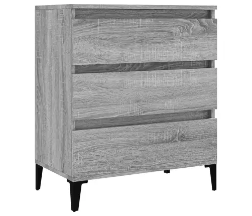 Kumode, Pelēka Ozolkoka, 60X35X70 Cm, Inženierijas Koks Vidaxl