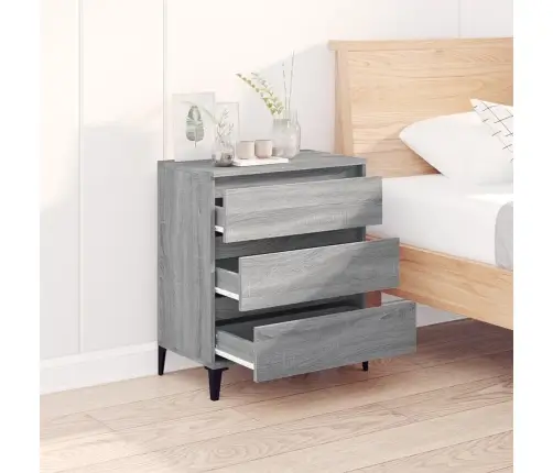 Kumode, Pelēka Ozolkoka, 60X35X70 Cm, Inženierijas Koks Vidaxl