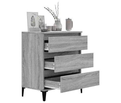 Kumode, Pelēka Ozolkoka, 60X35X70 Cm, Inženierijas Koks Vidaxl